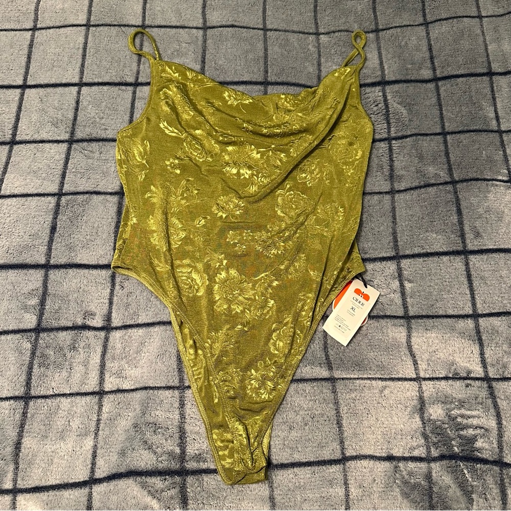 Cowl Neck Jade body suit